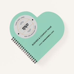 Eenvoudig Rond Bedrijfslogo & Tekst Bedrijf Maatwe Notitieboek