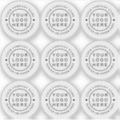 Eenvoudig Rond Zakelijk Logo Aangepaste Transparan Sticker (Voorkant)