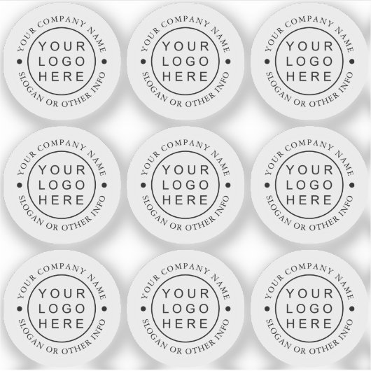 Eenvoudig Rond Zakelijk Logo Aangepaste Transparan Sticker (Voorkant)