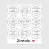 Eenvoudig Rond Zakelijk Logo Aangepaste Transparan Sticker (Vel)
