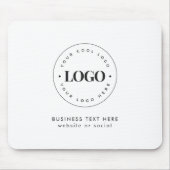 Eenvoudig Ronde BedrijfsLogo & de Douane van het T Muismat (Voorkant)