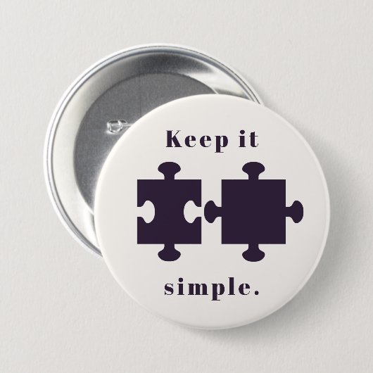 Eenvoudig Ronde Button 7,6 Cm (Voorkant /achterkant)