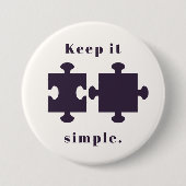 Eenvoudig Ronde Button 7,6 Cm (Voorkant)