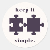 Eenvoudig Ronde Sticker (Voorkant)