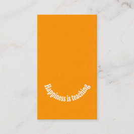 Eenvoudig rondgeluk is Typografie onderwijzen Visitekaartje