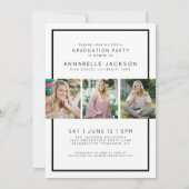 Eenvoudig rood Afstuderen foto-Afstuderen Kaart (Achterkant)