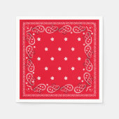 Eenvoudig rood bandaanpatroon met minimale kookpla servet (Voorkant)