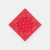 Eenvoudig rood bandaanpatroon met minimale kookpla servet (Hoek)