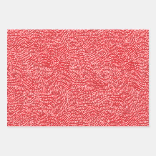 Eenvoudig rood, blauw en wit inpakpapier vel (Voorkant 3)