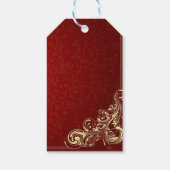 Eenvoudig rood cadeaulabel (Achterkant)