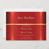 Eenvoudig rood De datum opslaan Save The Date (Voorkant)