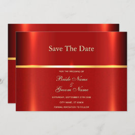 Eenvoudig rood De datum opslaan Save The Date
