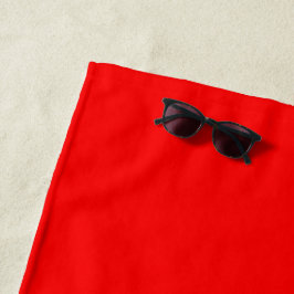 Eenvoudig Rood Effen Kleur Aanpassen Strandlaken