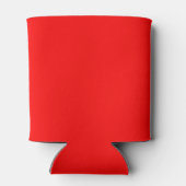Eenvoudig Rood Effen Kleur Blikjeskoeler (Achterkant)
