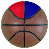 Eenvoudig Rood- en Blauw-naamnummer Basketball Basketbal (Rechts)