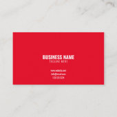 Eenvoudig rood en wit bouwterrein Silhouette Visitekaartje (Achterkant)