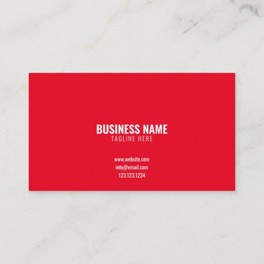 Eenvoudig rood en wit bouwterrein Silhouette Visitekaartje (Achterkant)