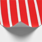 Eenvoudig rood en wit diagonaal streeppatroon cadeaupapier (Hoek)