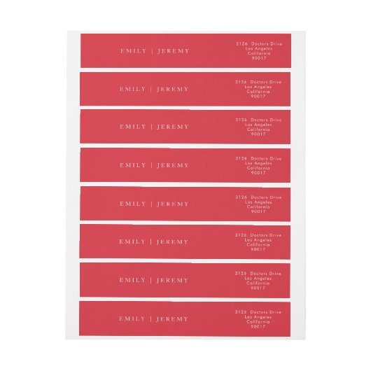 Eenvoudig rood en wit Modern Calligrafie Kerstmis (Vel)