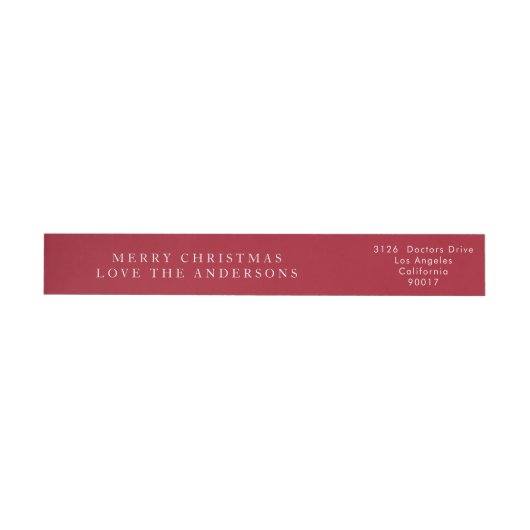 Eenvoudig rood en wit Modern Calligrafie Kerstmis (Individueel)