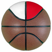 Eenvoudig Rood- en Witte-naamnummer Basketbal (Rechts)