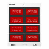 eenvoudig rood etiket (Full Sheet)