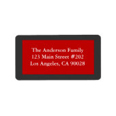 eenvoudig rood etiket (Voorkant)