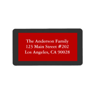 eenvoudig rood etiket