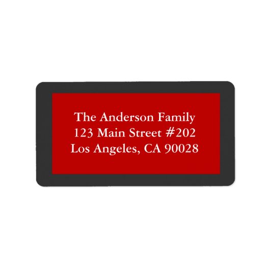 eenvoudig rood etiket (Voorkant)