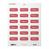 Eenvoudig rood fraai etiket (Full Sheet)