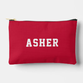 Eenvoudig rood gepersonaliseerd etui