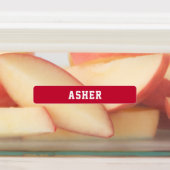 Eenvoudig Rood Gepersonaliseerd Skinny Labels (Aangebracht)