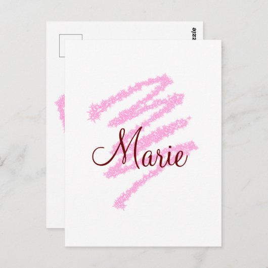 Eenvoudig rood glitter spartelaar: naam monogram m briefkaart (Voorkant / Achterkant)