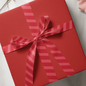 Eenvoudig rood grillig Schattige klassiek gestreep Satijnen Lint