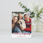 Eenvoudig rood-groen-goedvriendelijk Alles Feestdagenkaart (Staand voorkant)