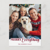 Eenvoudig rood-groen-goedvriendelijk Alles Feestdagenkaart (Voorkant)