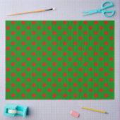 Eenvoudig Rood Groen Xmas Polka Dot Patroon Tissuepapier (Craft)