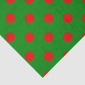 Eenvoudig Rood Groen Xmas Polka Dot Patroon Tissuepapier (Detail)