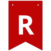 Eenvoudig rood | Groene Vrolijke Kerstgroeten Vlaggetjes (Derde vlag)