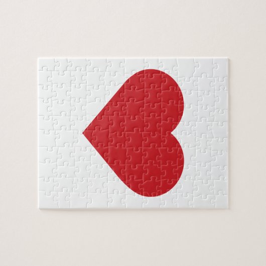 Eenvoudig rood hart modern legpuzzel (Horizontaal)