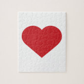 Eenvoudig rood hart modern legpuzzel (Verticaal)