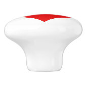 Eenvoudig Rood Hart op Witte Achtergrond Ceramisch Keramische Knop (Zijkant)