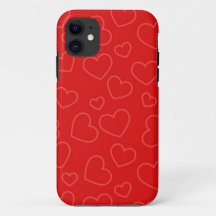 Eenvoudig rood hart patroon