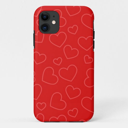 Eenvoudig rood hart patroon Case-Mate iPhone case (Achterkant)