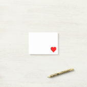 Eenvoudig rood hart post-it® notes (Op bureau)