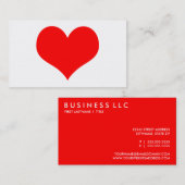 eenvoudig rood hart visitekaartje (Voorkant / Achterkant)