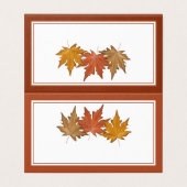 Eenvoudig rood herfst leder lek kaart (Buitenkant ongevouwen)