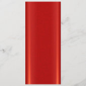 Eenvoudig rood huwelijksmenu menu (Achterkant)