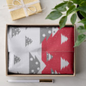 Eenvoudig rood kerstboompatroonsneeuwfeest tissuepapier (Geschenk)