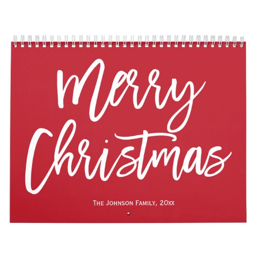 Eenvoudig rood kerstkalender kalender (Hoes)